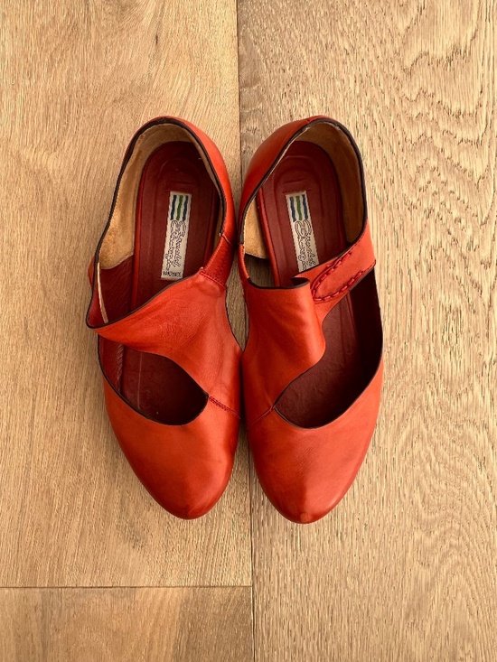 Arnold Churgin Shoes - 040 🇨🇦 Arnold Churgin Burnt Orange Soft Leather Italian flats, Size 8
